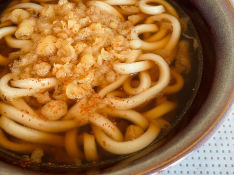 ⭐つゆまで飲み干す関東風たぬきうどん⭐